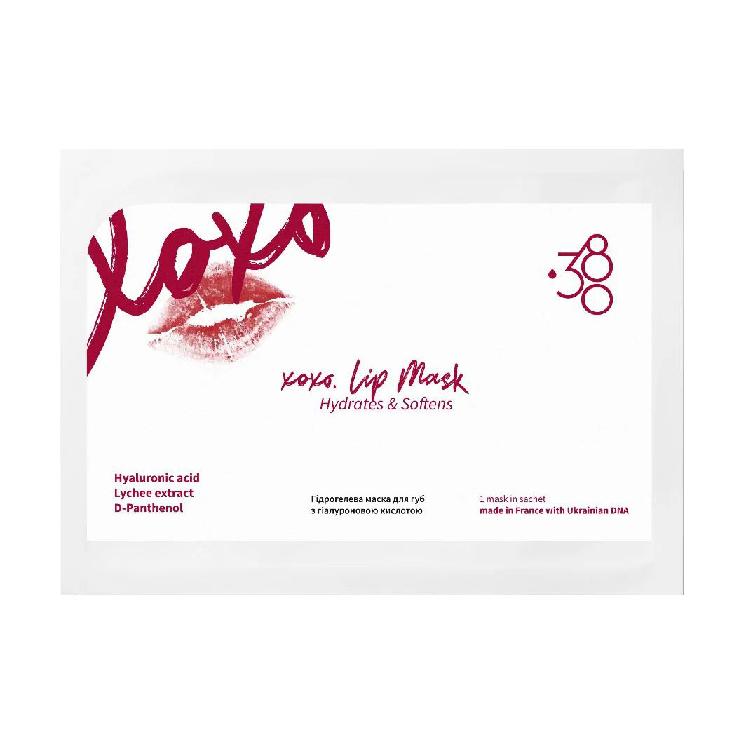 Гідрогелева маска для губ 380 Skincare Xo Xo Lip Mask, 1 шт
